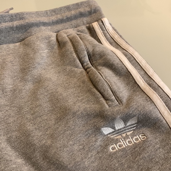 Adidas Gray Sweat Pants with White Stripes - Picture 4 of 9